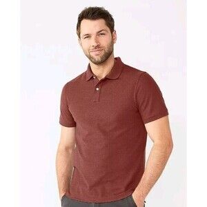 NWT Men's Sonoma Goods For Life Relaxed Fit Brown Pique Polo Size XXL